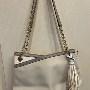 Elegant White and Gray Women's Bag